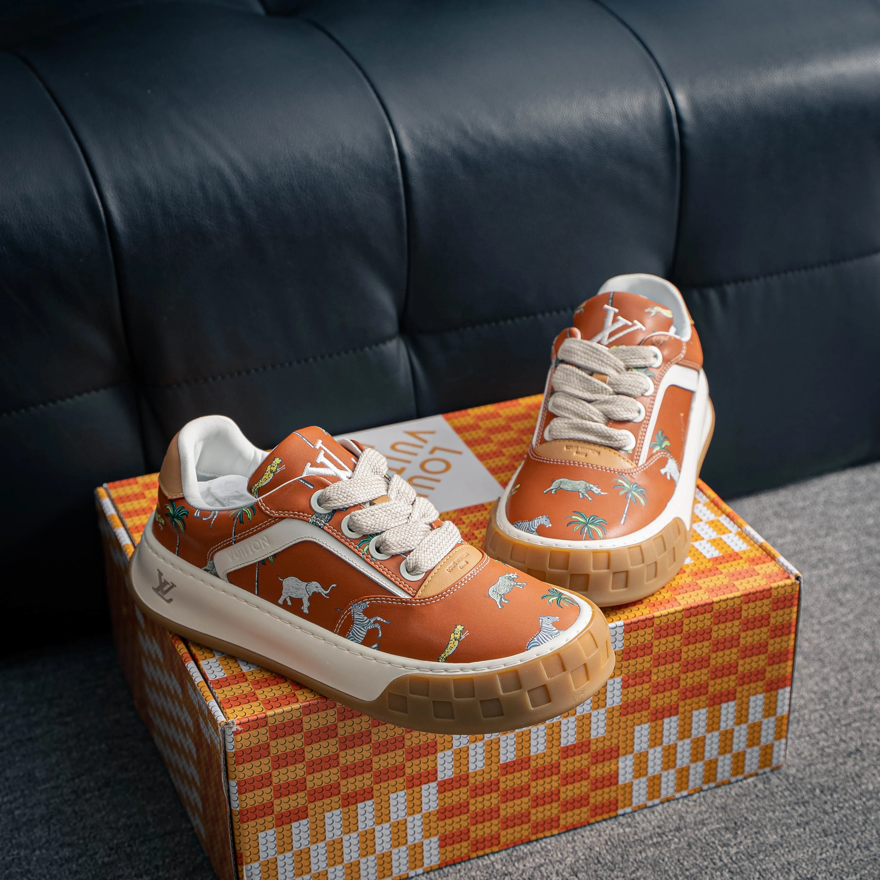 Premium -- LOUIS VUITTON Tilted Series｜2026 LV Tilted Low Sneakers Series Low-Top Retro Skate Shoes Men Shoes｜